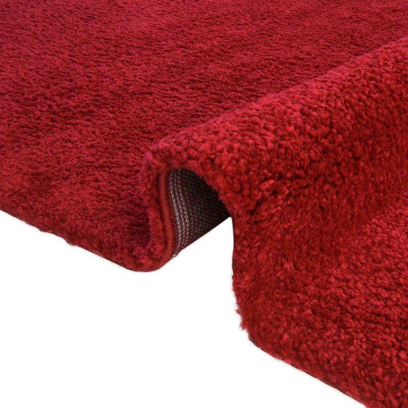 Calabasas Plush Red Shag Rug, 8' x 10', Kid-Friendly and Stain-Resistant