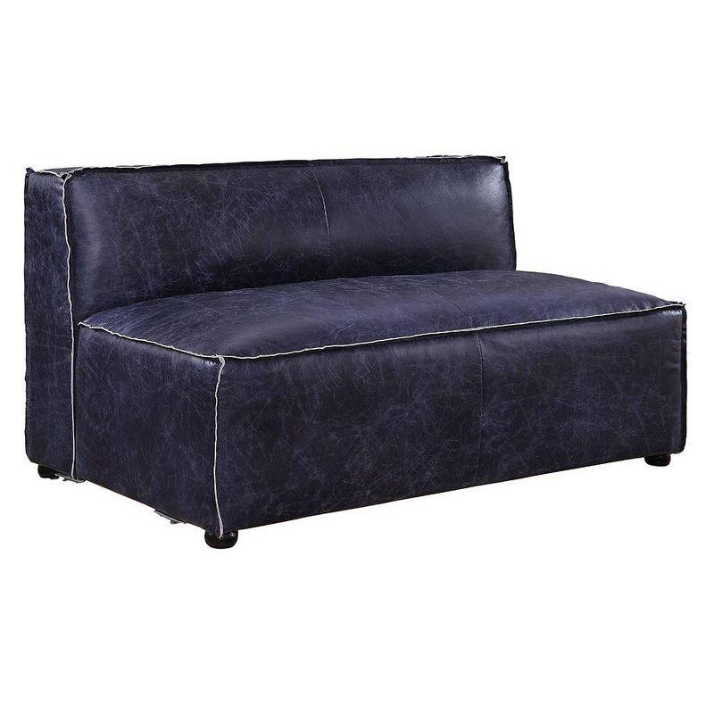 52" Birdie Sofa with Top Grain Leather Vintage Blue - Acme Furniture