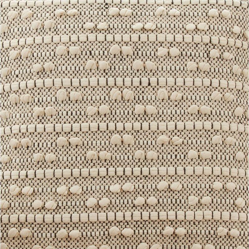 18"x18" Poly-Filled Moroccan Design Square Throw Pillow Natural - Saro Lifestyle