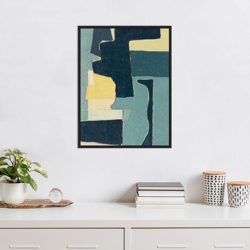 Amanti Art Blue Note II by Rob Delamater Canvas Wall Art Print Framed 18 x 24-in.