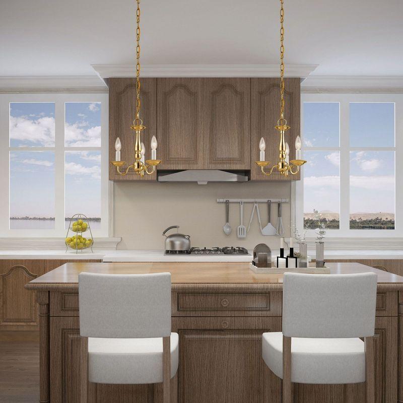 Livex Lighting Williamsburgh 3 - Light Chandelier in  Polished Brass