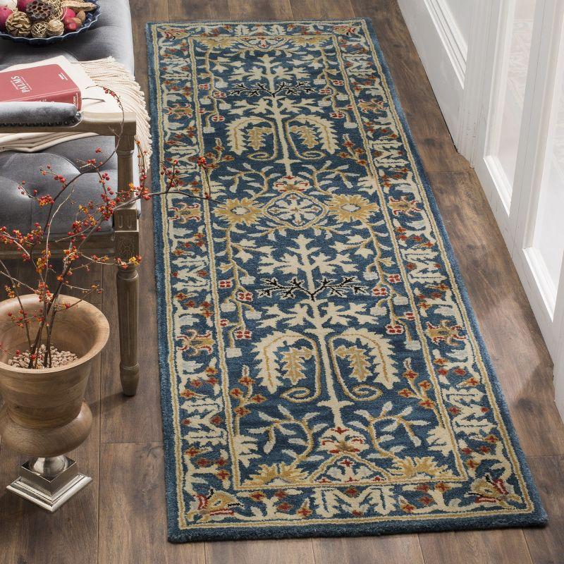 Antiquity AT64 Hand Tufted Accent Rug - Dark Blue/Multi - 2'3"x4' - Safavieh.