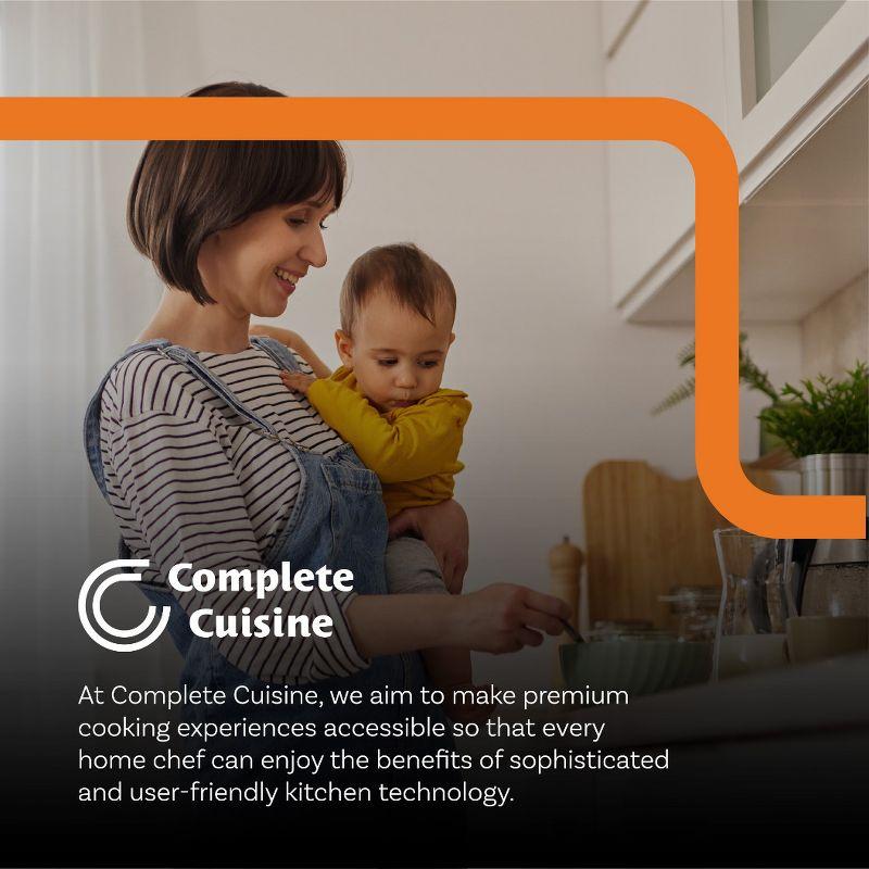 Complete Cuisine 10-Cup Instant Electric Rice Cooker with Stainless Steel Pot, Compact Design, Multi-Function Steamer and Slow Cooker, 10-Cup, Silver