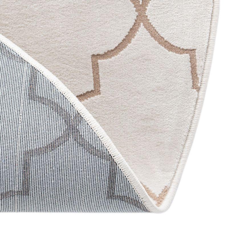 Jill Zarin Uptown Collection Area Rug - Lincoln Center (5' 3" Round White/Beige)