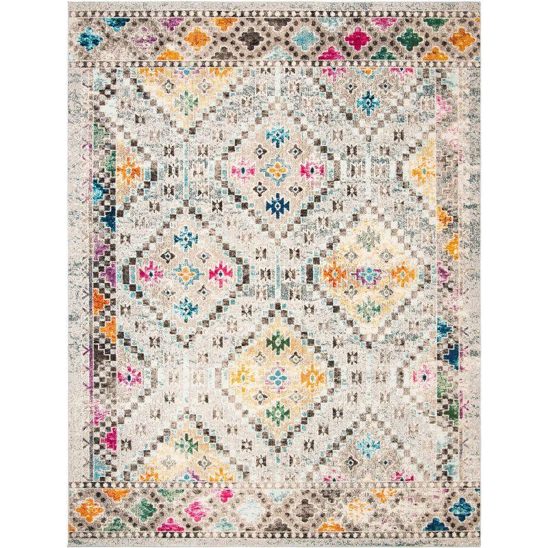 Madison MAD418 Power Loomed Indoor Area Rug - Grey/Yellow - 8'x10' - Safavieh