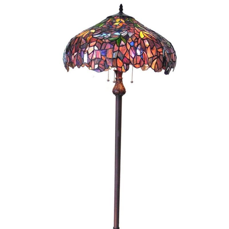 Chloe Lighting Katie Tiffany-style 3 Light Wisteria Floor Lamp 20" Shade