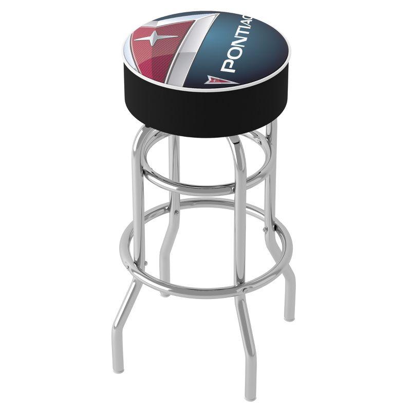 Pontiac Swivel Upholstered 31'' Counter Stool with Metal Frame