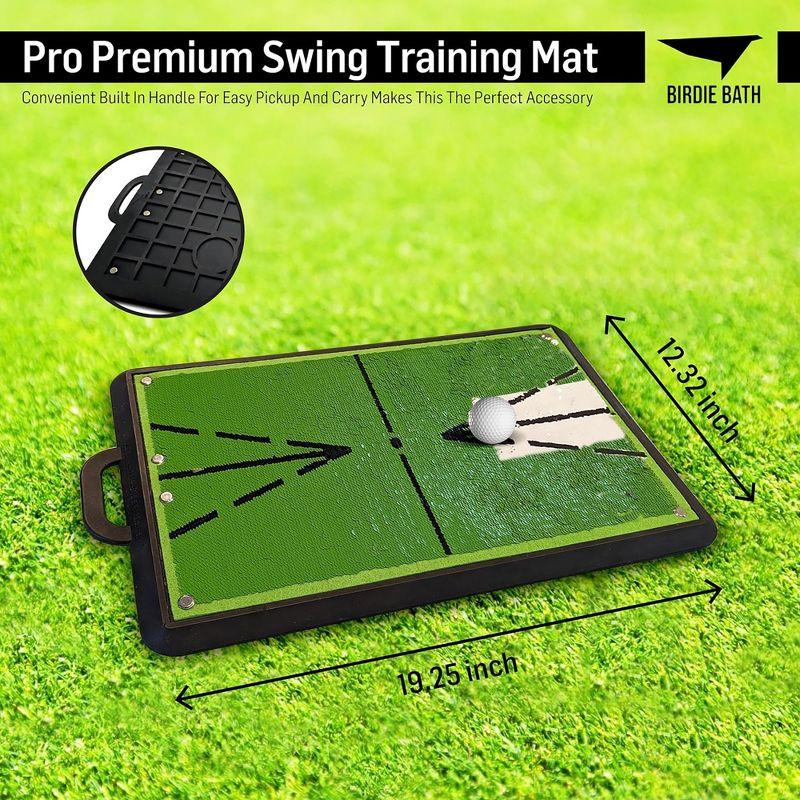 Birdie Bath Birdie Golf: Birdie Mat - Pro Premium Swing Training Mat, Analyze Swing Path & Ball Impact, Portable, Indoor & Outdoor, 19.25x12.3" Sports Accessory