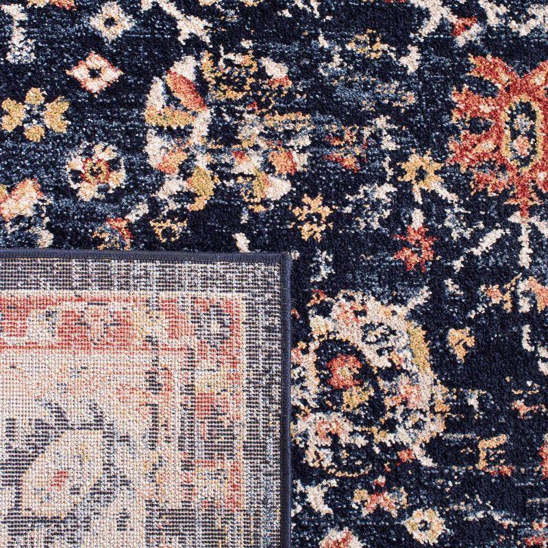 Charleston CHL413 Loomed Indoor Area Rug - Navy/Ivory - 5'3"x7'6" - Safavieh