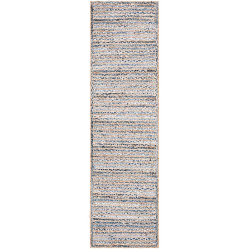 Cape Cod CAP250 Hand Woven Runner Rug - Natural/Blue - 2'3"x12' - Safavieh.
