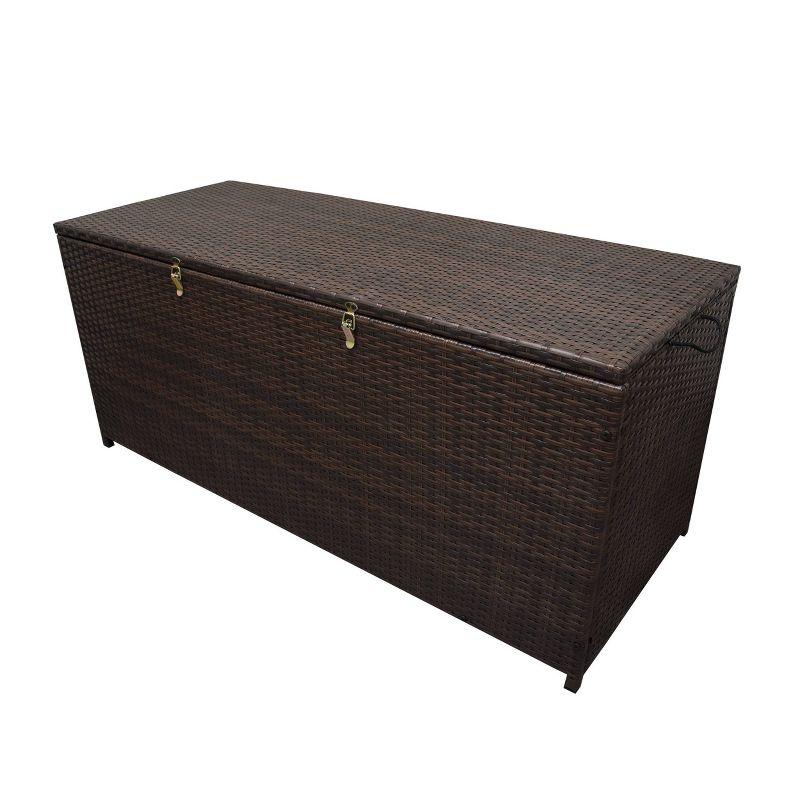 Oakland Living 53'' W 113 Gallons Water Resistant Wicker Deck Box