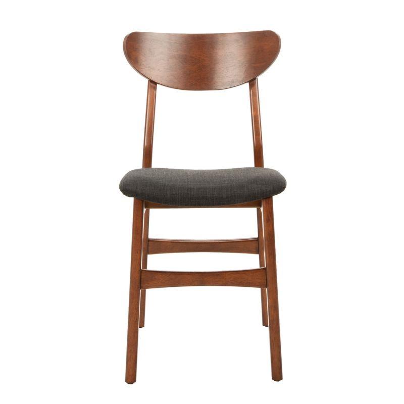 Lucca Retro Dining Chair (Set of 2) - DCH1001 - Walnut/Black - Safavieh