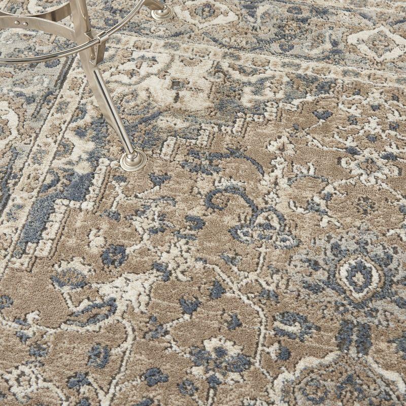 Nourison Concerto Center Medallion Indoor Rug Beige Grey 5'3" x 7'3"
