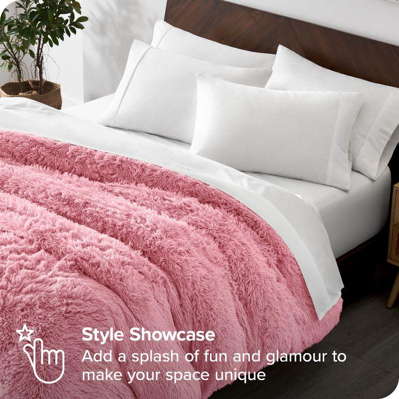 Bare Home Shaggy Fleece Plush Duvet Cover
