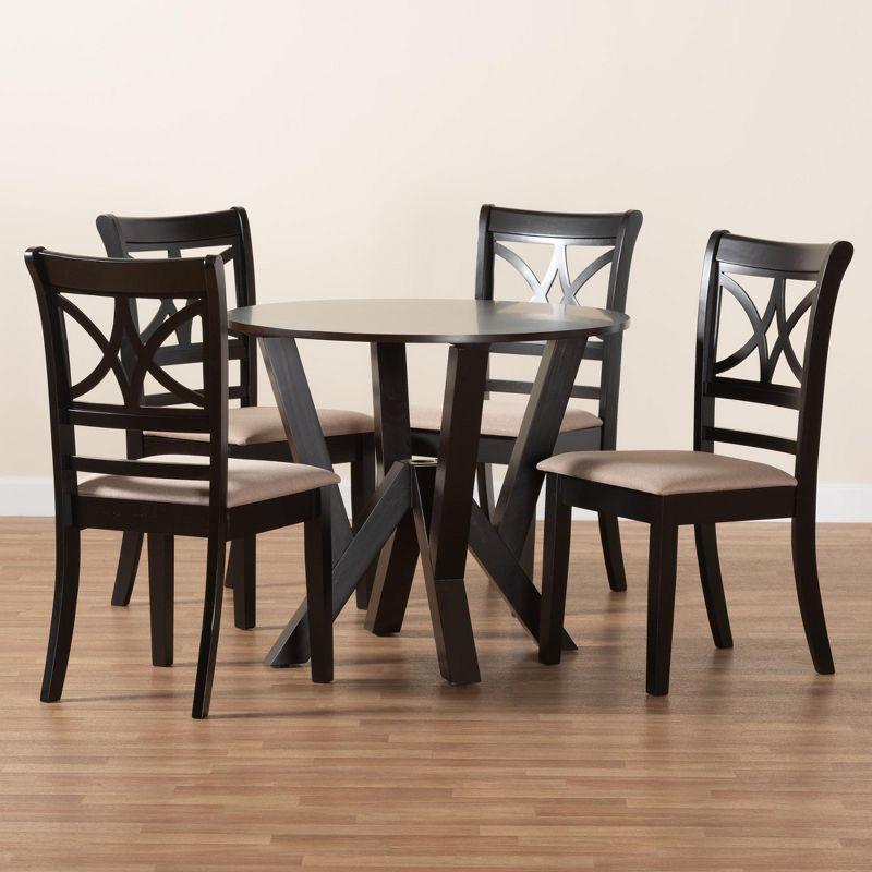 Baxton Studio Mari Modern Wood 5-Piece Dining Set