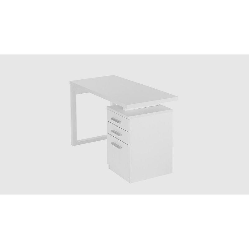 Monarch Specialties Computer Desk Home Office Laptop Left Right Set-Up Storage Drawers 48InchL Work Laminate White Contemporary Modern