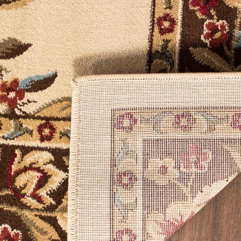 Lyndhurst LNH557 Power Loomed Area Rug - Ivory/Brown - 5'3"x7'6" - Safavieh