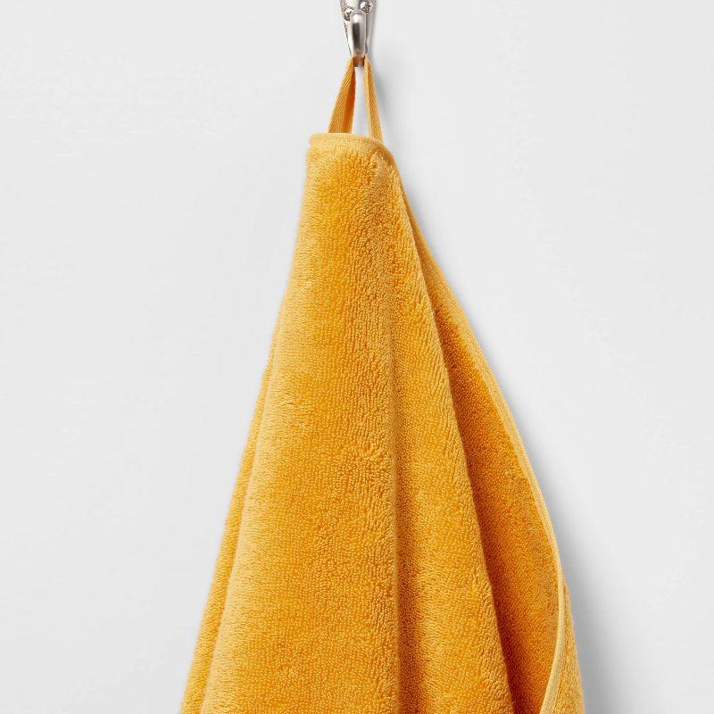 Total Fresh Antimicrobial Oversized Bath Towel Gold - Threshold™: 100% Cotton, Low Lint, Heavyweight Terry Bath Sheet
