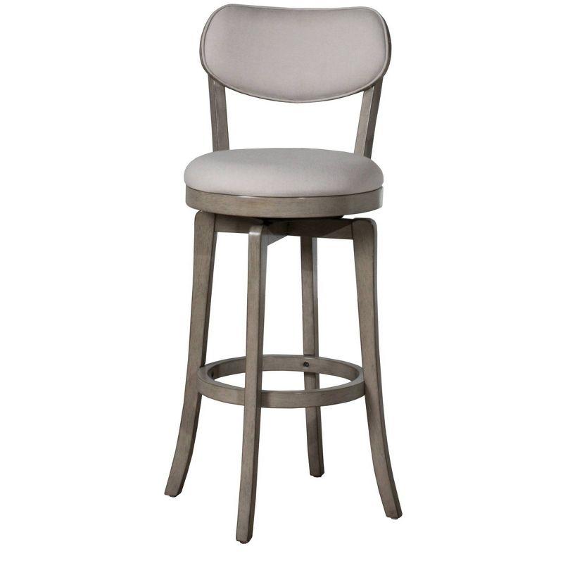 Aged Gray 36" Wood Swivel Counter Stool with Plush Seat