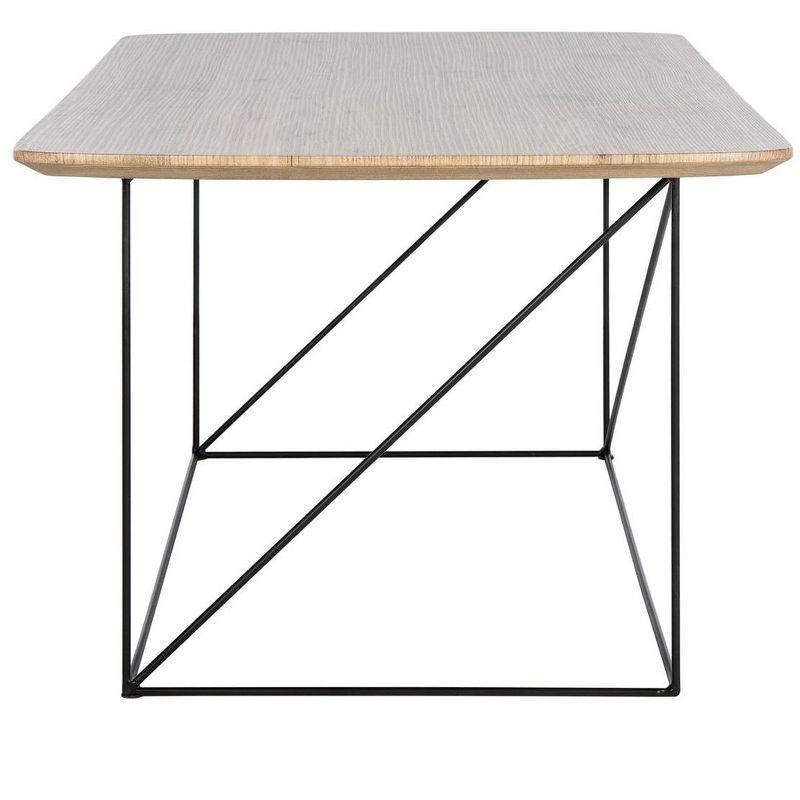 Rylee Rectangle Coffee Table - Taupe Brown/Black - Safavieh