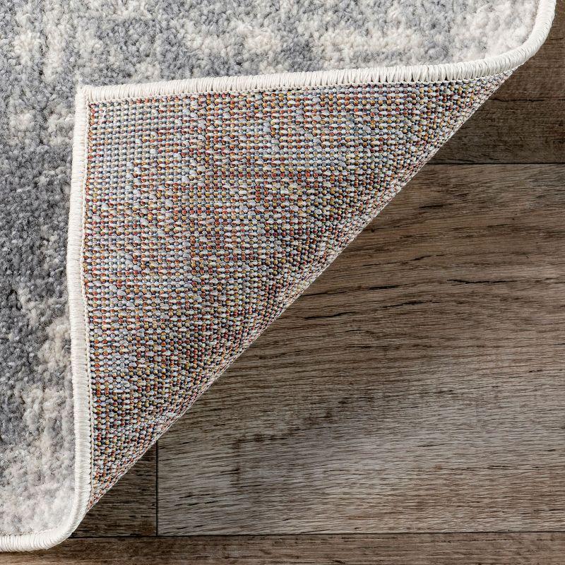 Nuloom 4x6 Justine Vintage Medallion Indoor Area Rug, Grey, Faded Persian Design, Stain Resistant, BedroomLiving Room, Kitchen,