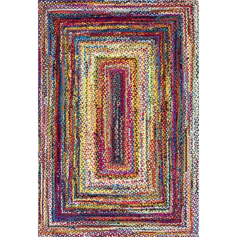 Nuloom Tammara Bohemian Hand Braided Indoor Area Rug, Square 6', Multi