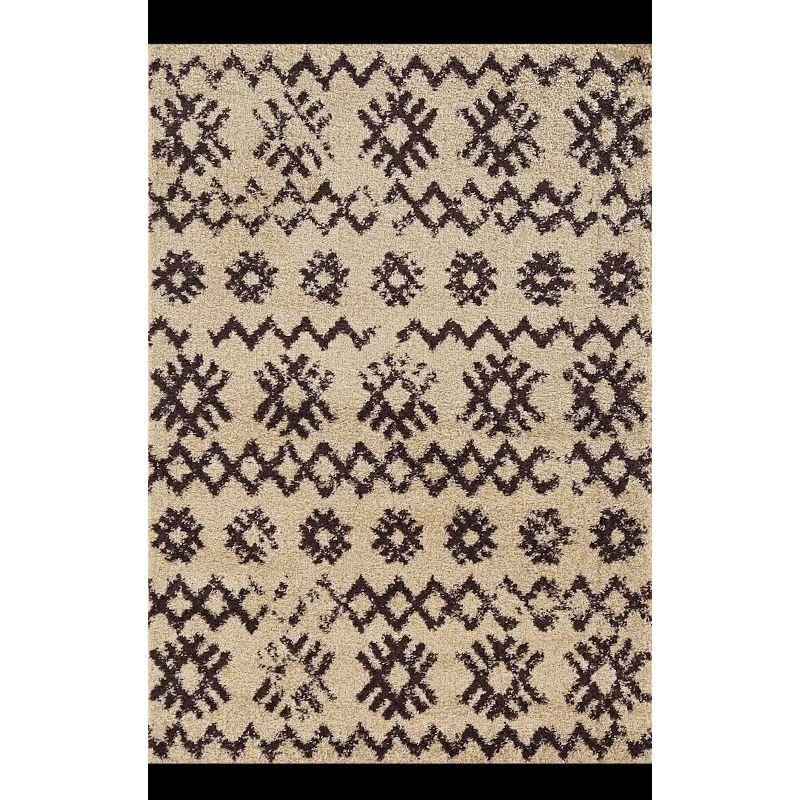 Camel Brown Moroccan-Inspired 5' x 7' Shag Rug