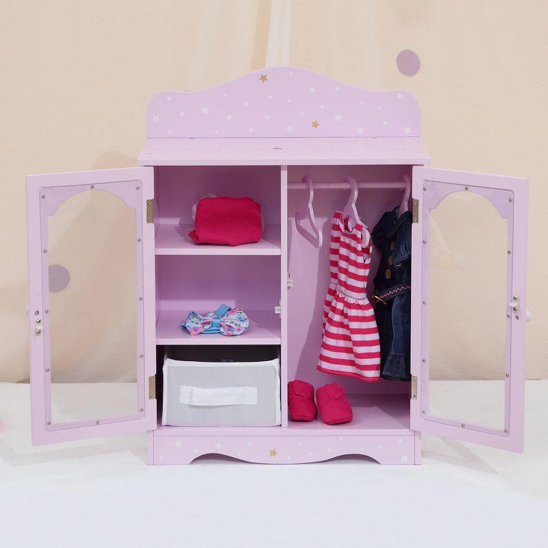 Olivia's Little World Olivia's Little World Twinkle Stars Princess Doll Closet with 3 Hangers