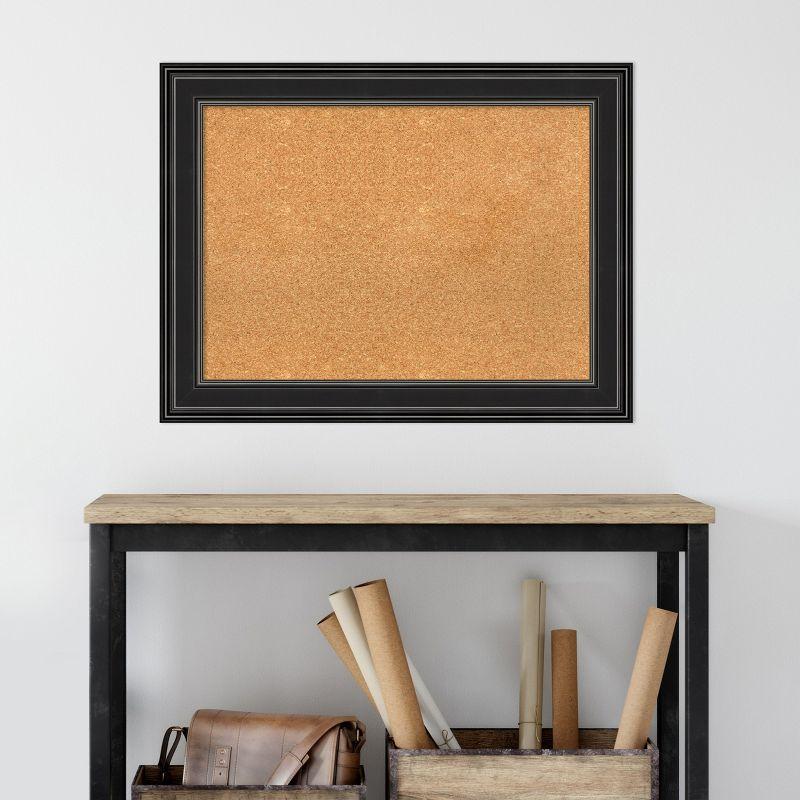 Amanti Art Ridge Framed Corkboard, Natural Cork