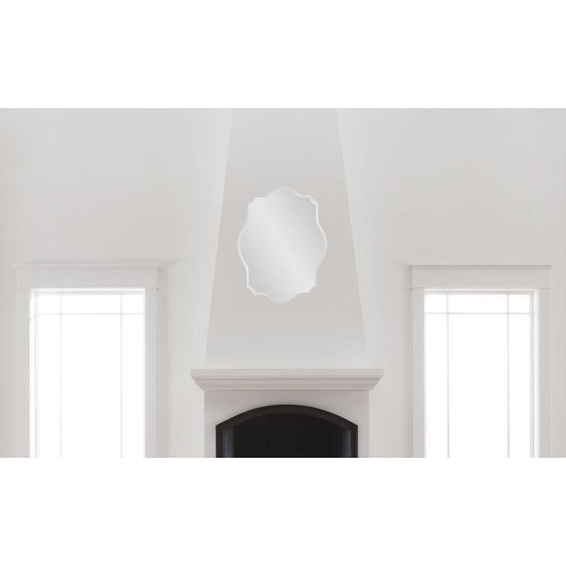 Scalloped Frameless Decorative Wall Mirror Clear - Howard Elliott