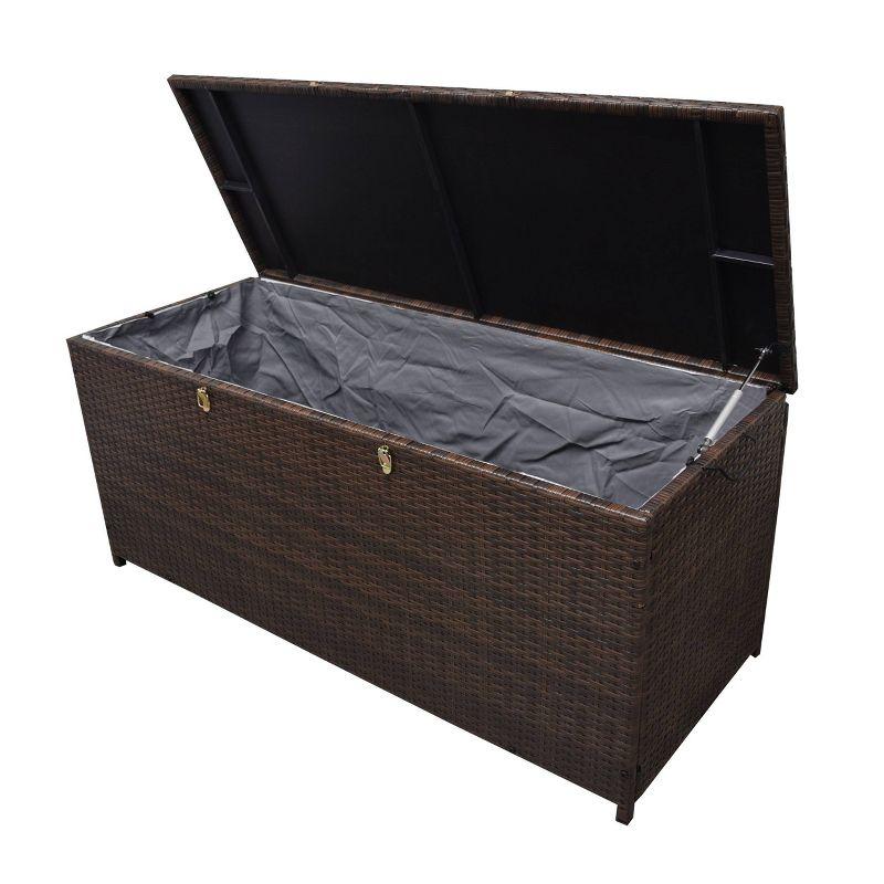 Oakland Living 53'' W 113 Gallons Water Resistant Wicker Deck Box