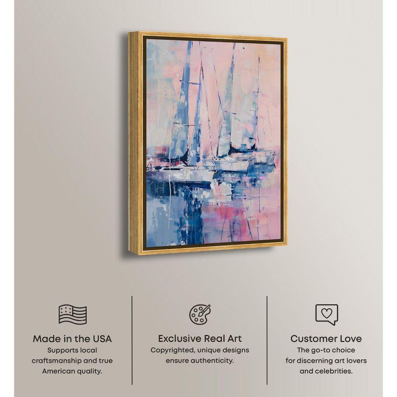 Art Remedy Art Remedy Pastel Sea Breeze Framed Sailing 1 Piece Canvas Wall Art 57710