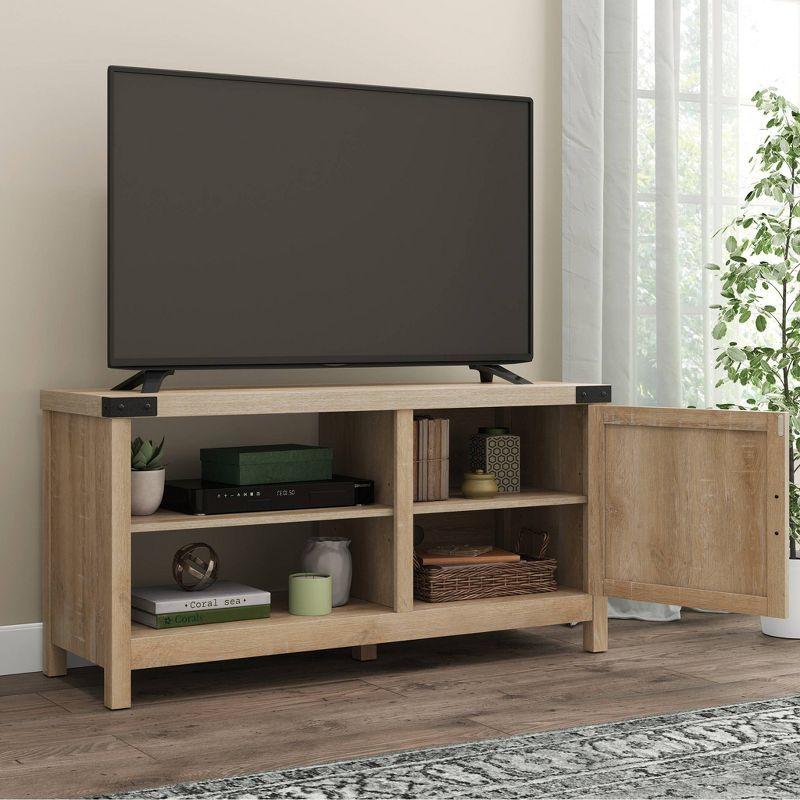 Orchard Oak 48" TV Stand with Cabinet and Shelves