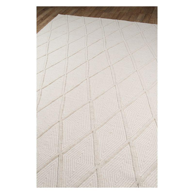 Langdon Geometric Handmade Flatweave Wool Beige Area Rug