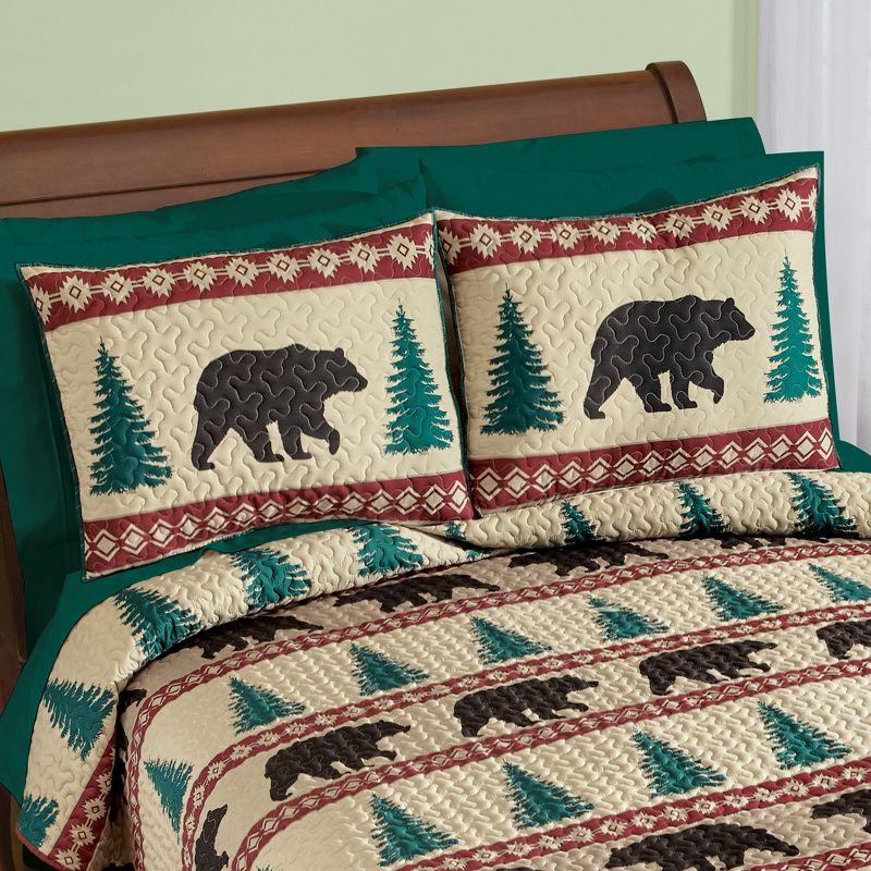 Cozy Northwoods Bear Southwest Style Pillow Sham