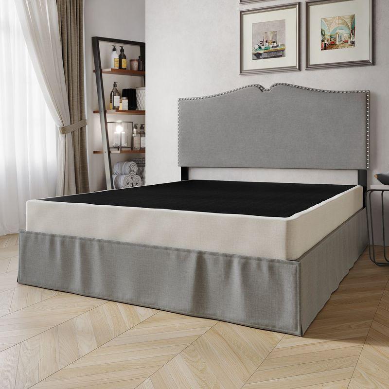 CasePiece 5" Twin Wooden Box Spring in Warm Gray Linen