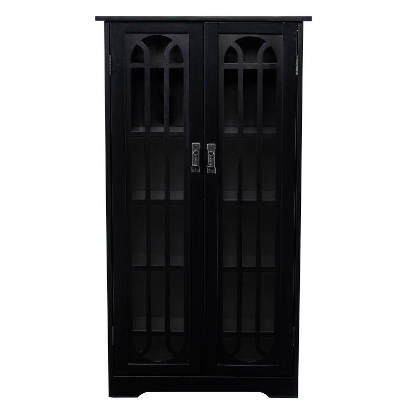 Window Pane Media Cabinet - Black - SEI
