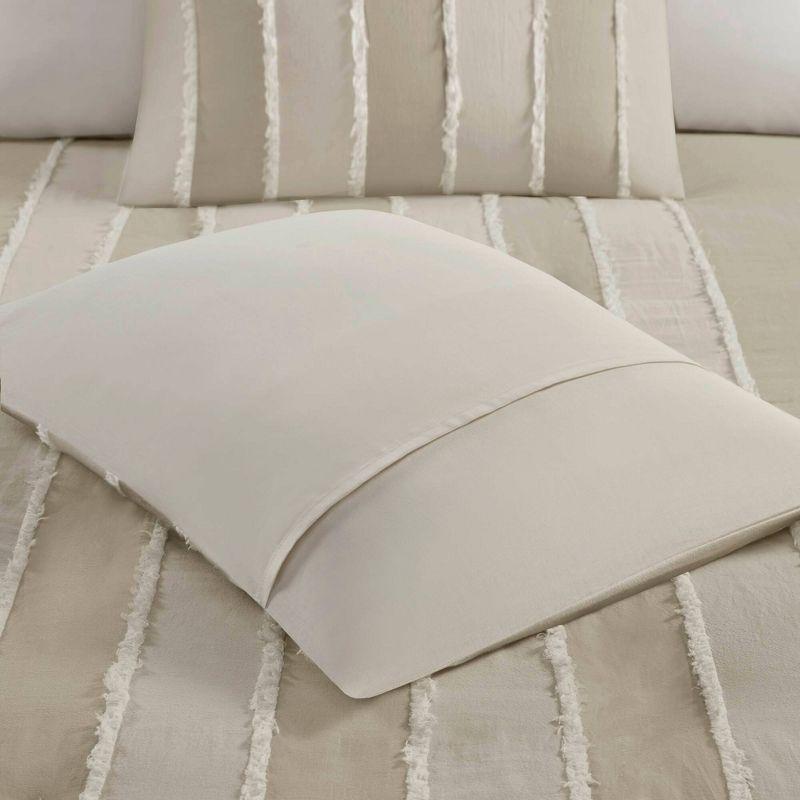 INK+IVY Shay 3 Piece Striped Cotton Duvet Cover Set