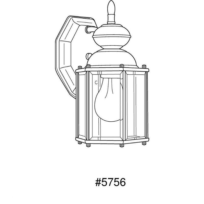 Progress Lighting Savannah 1-Light Outdoor Wall Lantern in Brushed Nickel with Clear Beveled Glass Panels