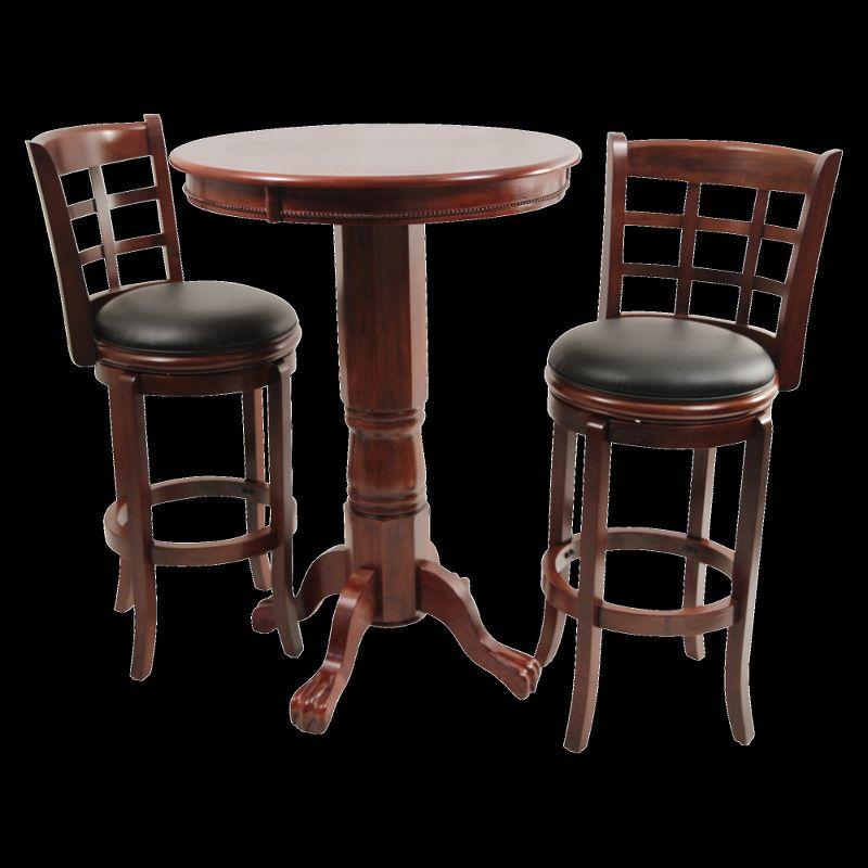 29" Kyoto Wood Composite Barstool Cherry - Boraam: Rubberwood Frame, Faux Leather, High-Density Foam