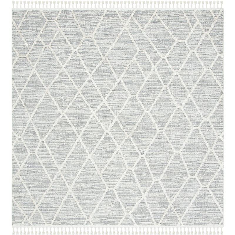 Marrakesh MRK514 Power Loomed Area Rug - Ivory/Gray - 5'x5' - Safavieh.