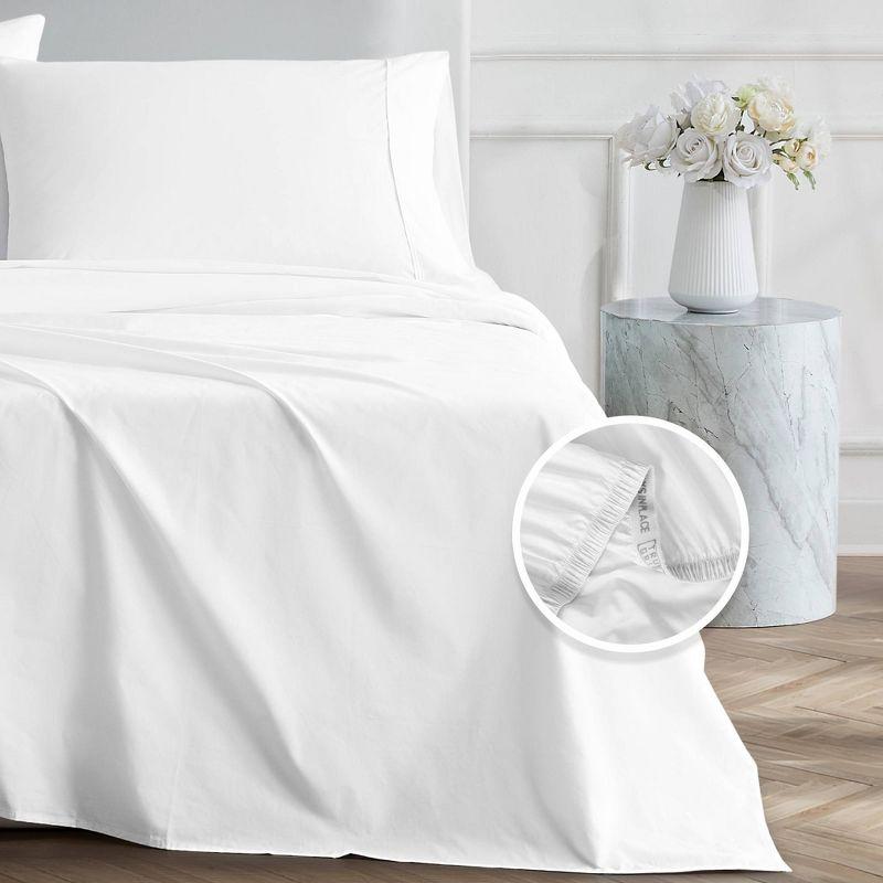 Color Sense 100% Cotton 600TC Ultra-Soft & Silky Wrinkle-Resistant Sheet Set