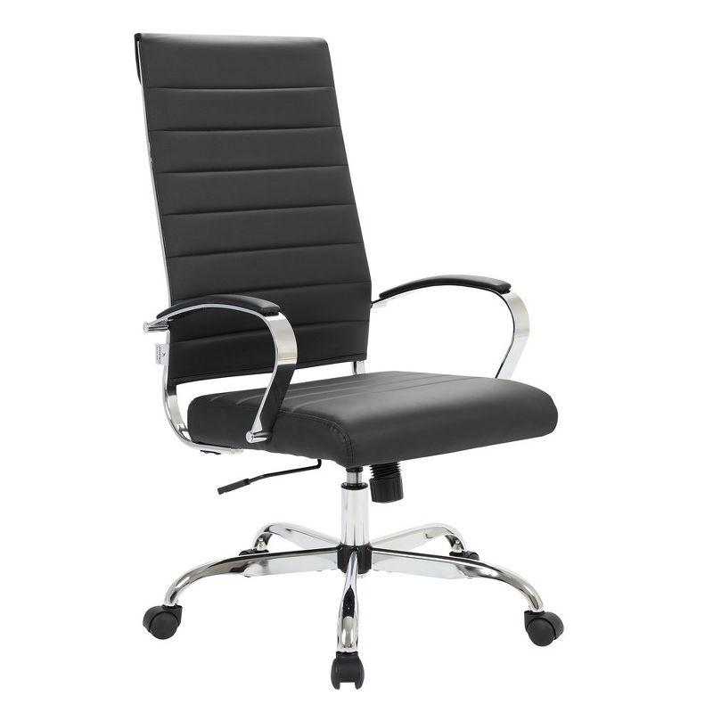 LeisureMod Benmar Modern High Back Leather Office Chair