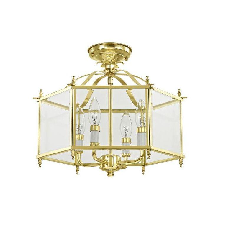 Livex Lighting Livingston 4 - Light Pendant in  Polished Brass