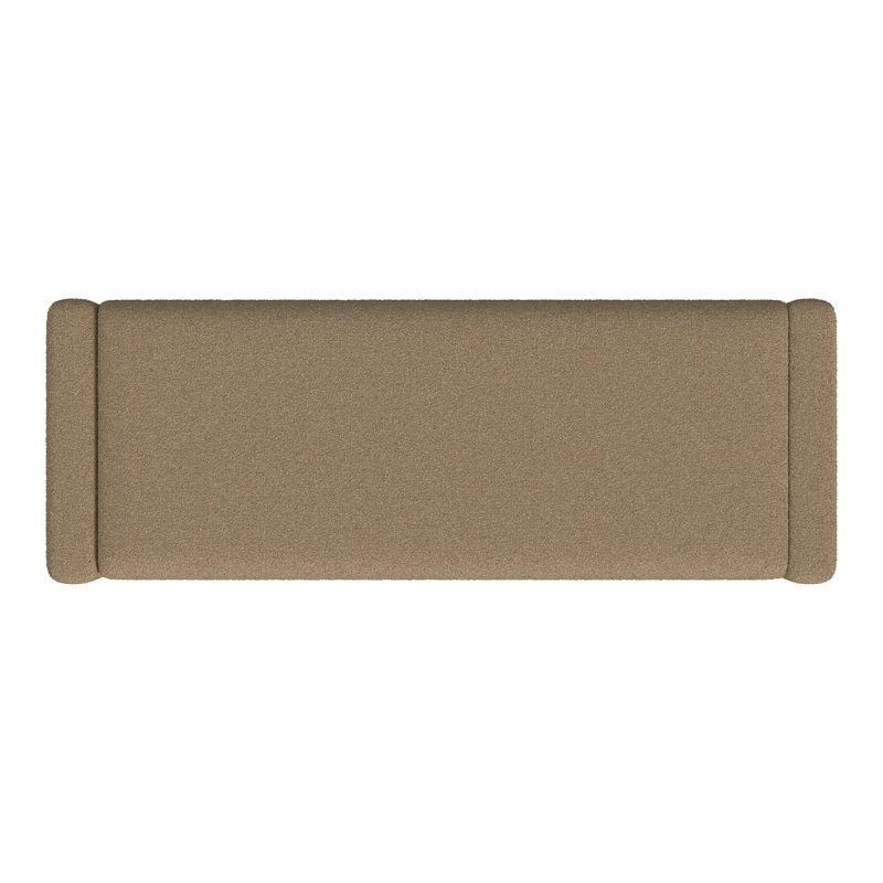 HomePop Copenhagen Modern Storage Bench Brown Boucle