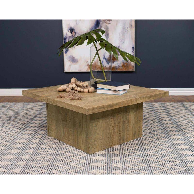 Coaster Devar Farmhouse Square Wood Coffee Table Mango
