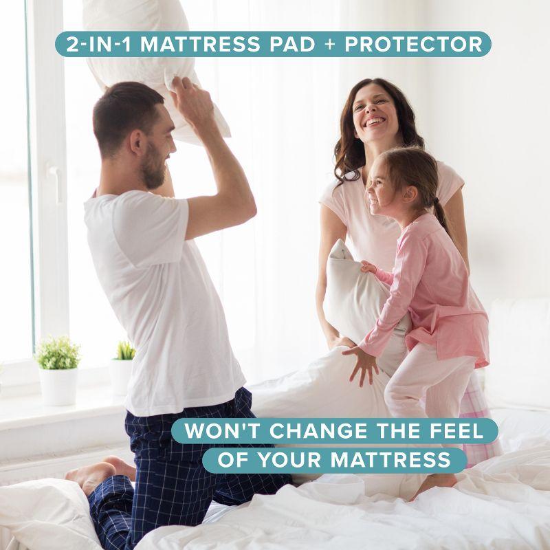 Bare Home Waterproof Quilted Mattress Pad
