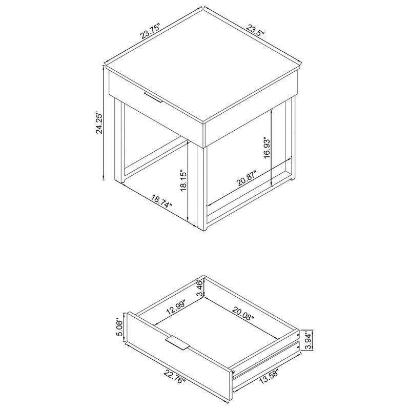 Karsheen Sled End Table with Storage