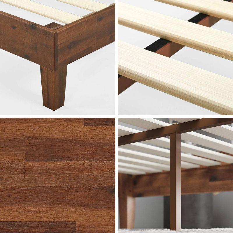 Marissa 12" Pine Wood Queen Platform Bed Frame