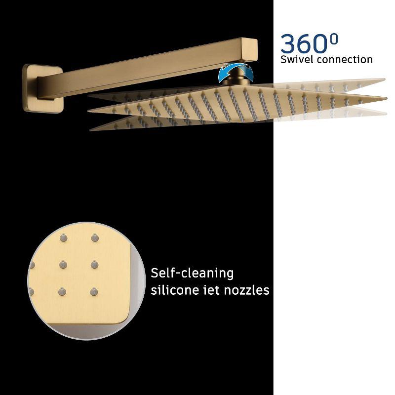 CASAINC Pressure-Balanced (Temperature And Volume) All-In-One Kit with Rough in-Valve M6066-A-10-BG